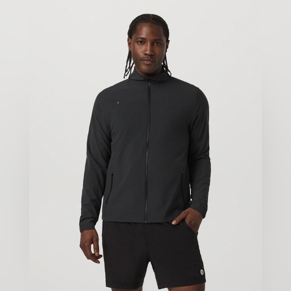Vuori Other - Vuori Venture Track Jacket - Black Linen Texture